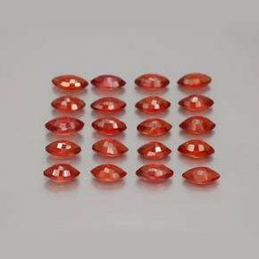 3,41 ct natürliche orangefarbener Saphir-Edelsteine, Marquise, VS-SI