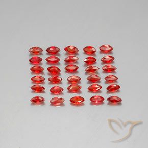 3,54 ct natürliche orangefarbener Saphir-Edelsteine, Marquise, VS-SI