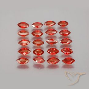 3.83 ct natürliche Feuerrot Saphir-Edelsteine, Marquise, VS-SI