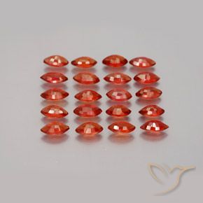 3.83 ct natürliche Feuerrot Saphir-Edelsteine, Marquise, VS-SI