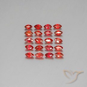 3,48 ct natürliche orangefarbener Saphir-Edelsteine, Marquise, VS-SI