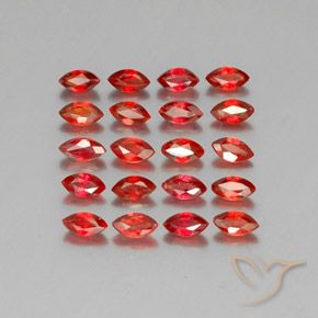 3,48 ct natürliche orangefarbener Saphir-Edelsteine, Marquise, VS-SI