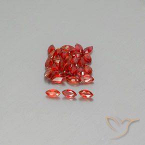 3,18 ct natürliche orangefarbener Saphir-Edelsteine, Marquise, VS-SI