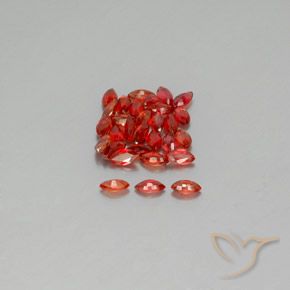3,18 ct natürliche orangefarbener Saphir-Edelsteine, Marquise, VS-SI