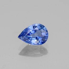 1,00 ctw natürlicher blauer Saphir, Birnenform, VS