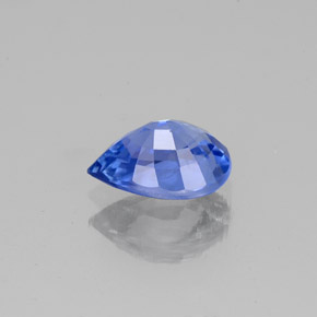 1,00 ctw natürlicher blauer Saphir, Birnenform, VS