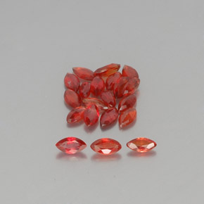 3,51 ct natürliche orangefarbener Saphir-Edelsteine, Marquise, VS-SI