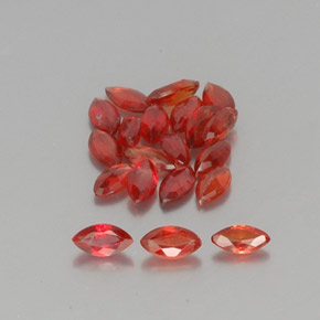 3,51 ct natürliche orangefarbener Saphir-Edelsteine, Marquise, VS-SI