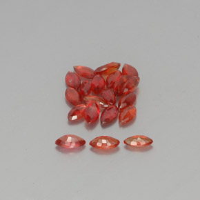 3,51 ct natürliche orangefarbener Saphir-Edelsteine, Marquise, VS-SI