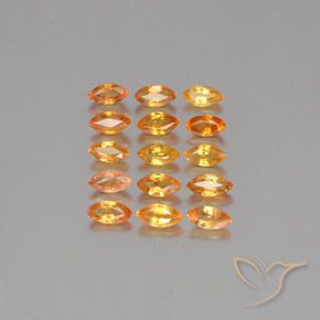 5.93 ct natürliche hellorange Saphir-Edelsteine, Marquise, VVS-VS