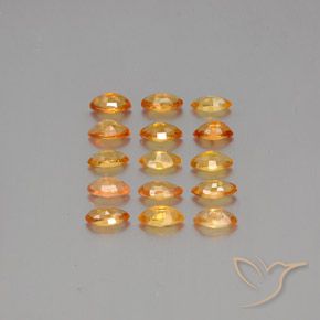 5.93 ct natürliche hellorange Saphir-Edelsteine, Marquise, VVS-VS