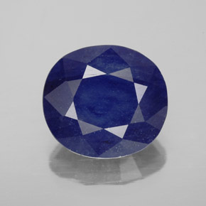 7,29 ctw natürlicher blauer Saphir, Oval Schliff, SI