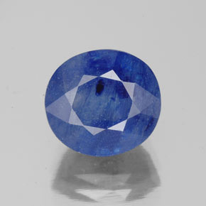 5,46 ctw natürlicher blauer Saphir, Oval Schliff, SI
