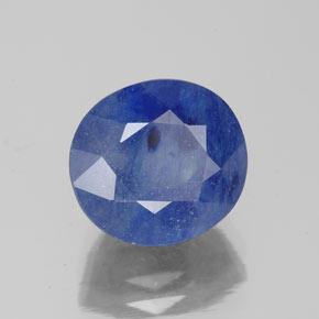 5,46 ctw natürlicher blauer Saphir, Oval Schliff, SI