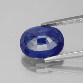 4,40 ctw natürlicher blauer Saphir, Oval Schliff, SI