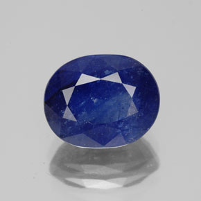 4,46 ctw natürlicher blauer Saphir, Oval Schliff, SI