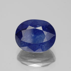 4,46 ctw natürlicher blauer Saphir, Oval Schliff, SI