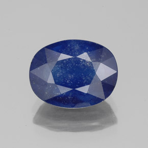 4,16 ctw natürlicher blauer Saphir, Oval Schliff, SI