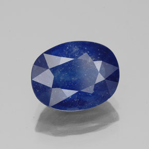4,16 ctw natürlicher blauer Saphir, Oval Schliff, SI
