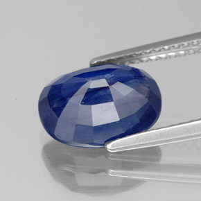 4,16 ctw natürlicher blauer Saphir, Oval Schliff, SI