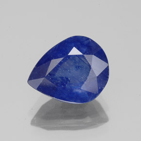 3,54 ctw natürlicher blauer Saphir, Birnenform, SI