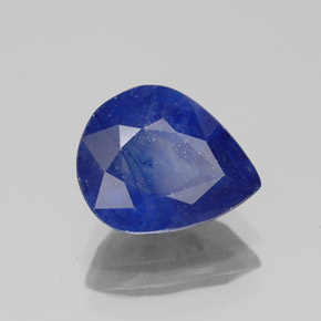3,54 ctw natürlicher blauer Saphir, Birnenform, SI