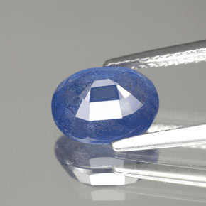 2,93 ctw natürlicher blauer Saphir, Oval Schliff, SI-I1