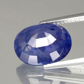 8,36 ctw natürlicher blauer Saphir, Oval Schliff, SI