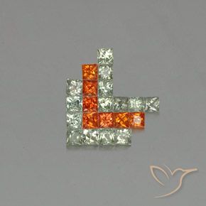 2.74 ct natürliche Mehrfarbig Saphir-Edelsteine, Quadrat, VVS-VS