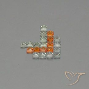 2.74 ct natürliche Mehrfarbig Saphir-Edelsteine, Quadrat, VVS-VS