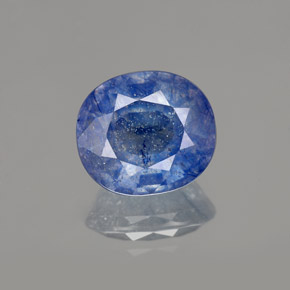 5,36 ctw natürlicher blauer Saphir, Oval Schliff, SI