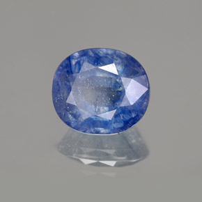5,36 ctw natürlicher blauer Saphir, Oval Schliff, SI