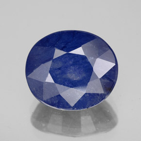 7,03 ctw natürlicher blauer Saphir, Oval Schliff, SI