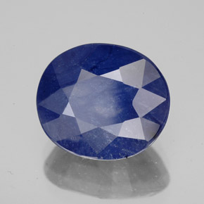 7,03 ctw natürlicher blauer Saphir, Oval Schliff, SI