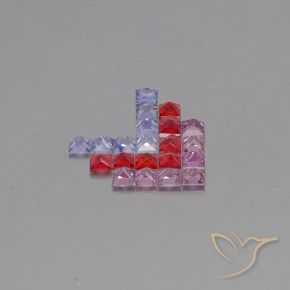 2.71 ct natürliche Mehrfarbig Saphir-Edelsteine, Quadrat, VVS-VS