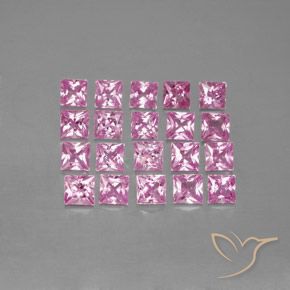 3,45 ct natürliche rosafarbener Saphir-Edelsteine, Quadrat, VVS-VS
