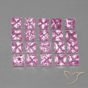 3,45 ct natürliche rosafarbener Saphir-Edelsteine, Quadrat, VVS-VS