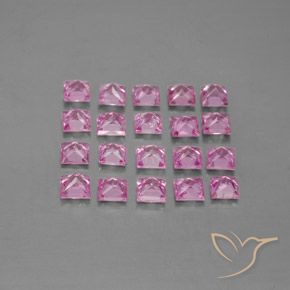 3,45 ct natürliche rosafarbener Saphir-Edelsteine, Quadrat, VVS-VS