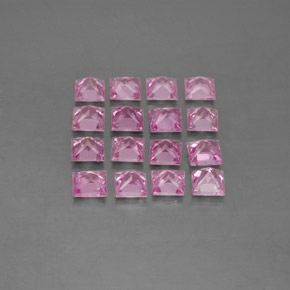 3,76 ct natürliche rosafarbener Saphir-Edelsteine, Quadrat, VVS-VS