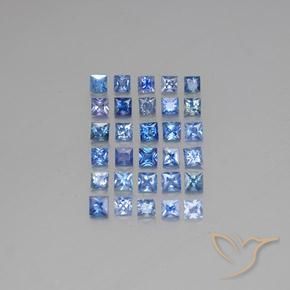 5,85 ct natürliche blauer Saphir-Edelsteine, Quadrat, VVS-VS
