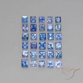 5,85 ct natürliche blauer Saphir-Edelsteine, Quadrat, VVS-VS