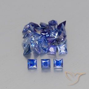 4,36 ct natürliche blauer Saphir-Edelsteine, Quadrat, VVS-VS