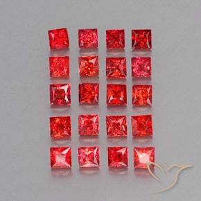 2,67 ct natürliche orangefarbener Saphir-Edelsteine, Quadrat, VVS-VS