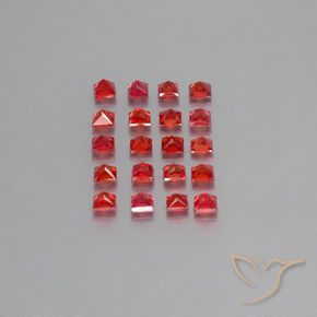 2,67 ct natürliche orangefarbener Saphir-Edelsteine, Quadrat, VVS-VS