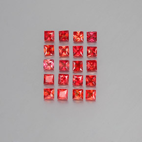 2,47 ct natürliche orangefarbener Saphir-Edelsteine, Quadrat, VVS-VS