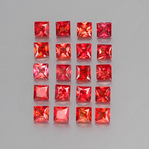 2,47 ct natürliche orangefarbener Saphir-Edelsteine, Quadrat, VVS-VS