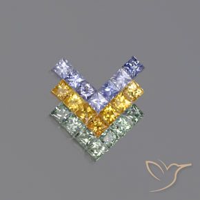 2,76 ct natürliche mehrfarbiger Saphir-Edelsteine, Quadrat, VVS-VS