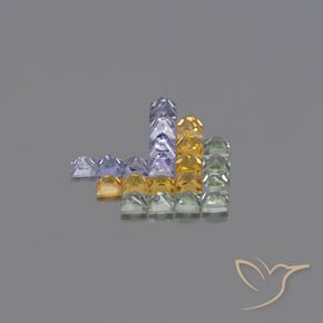 2,76 ct natürliche mehrfarbiger Saphir-Edelsteine, Quadrat, VVS-VS