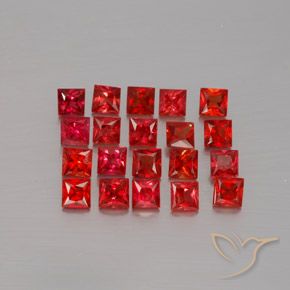 2.87 ct natürliche Hellrot Saphir-Edelsteine, Quadrat, VVS-VS