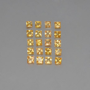  ct natürliche gelber Saphir-Edelsteine, Quadrat, VVS-VS